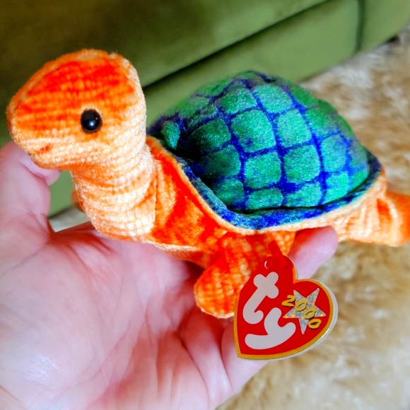 TY Beanie Babies Plush Turtle "Peekaboo"  ERROR Tag #42MBBZUX Size 7" NWT - Picture 4 of 11
